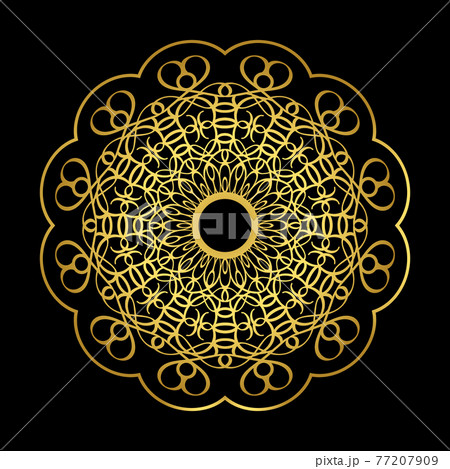 Golden arabian style mandala 77207909