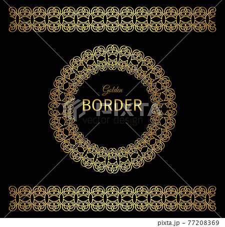 Golden border and rosette 77208369