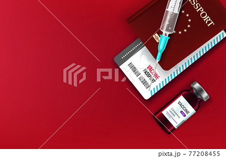 Vaccination passport concept. 3d style vector 77208455