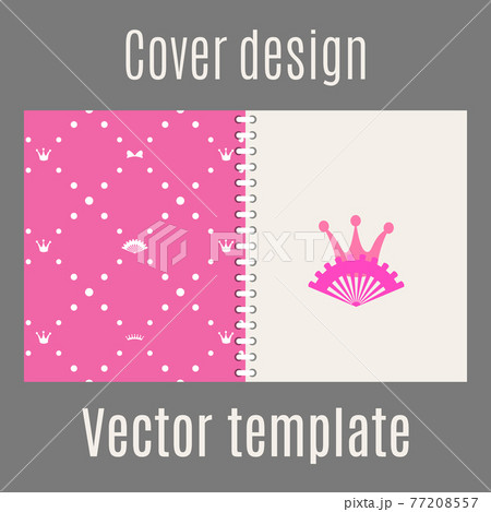 Cover design with pink princess pattern 77208557
