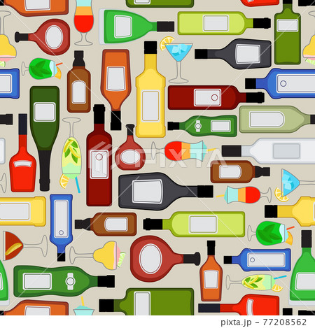 Alcohol bottles pattern Alcohol bottles pattern 77208562