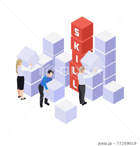 Team Work Isometric Concept Team Work Isometric Concept 77209019