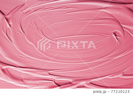Pink lipstick or lip gloss texture as cosmetic background, makeup and beauty cosmetics product for luxury brand, holiday flatlay backdrop or abstract wall art and paint strokes 77210123