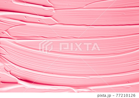 Pink lipstick or lip gloss texture as cosmetic background, makeup and beauty cosmetics product for luxury brand, holiday flatlay backdrop or abstract wall art and paint strokes 77210126