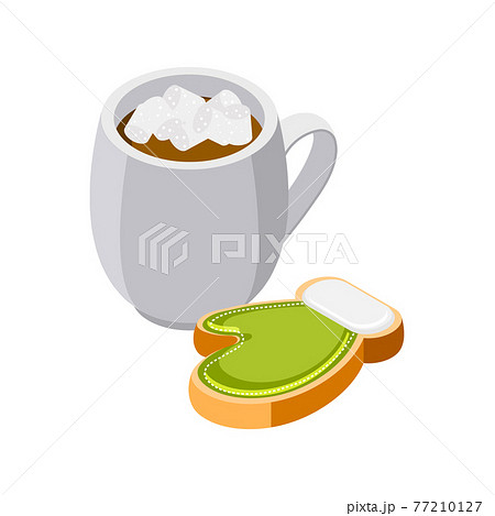 Christmas Marshmellow Coffee Composition 77210127