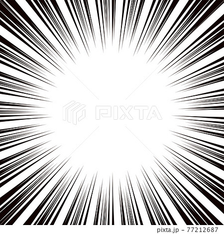 定番 シンプルな集中線のフレーム素材 スクエア 77212687