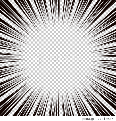 定番 シンプルな集中線のフレーム素材 スクエア 77212687