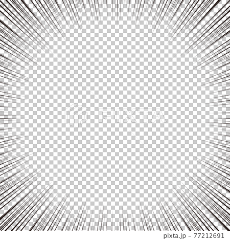 定番 シンプルな集中線のフレーム素材 スクエア 77212691