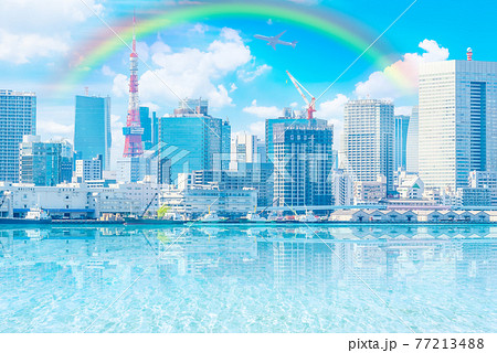 東京の都市風景 77213488