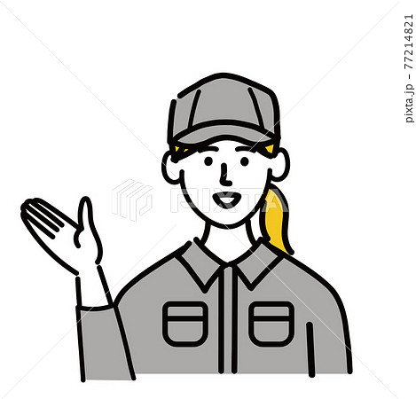 作業服 女性 若い 提案 ポップ 手描き 作業服 女性 若い 提案 ポップ 手描き 77214821