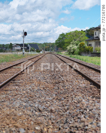 真岡鉄道　田植え時期　市塙駅 77216786
