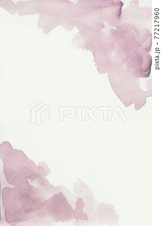 水彩背景フレーム くすみピンクの層のイラスト素材