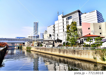 荏川橋/目黒川付近より新馬場駅方面を望む(東京都品川区)【2020.11】 荏川橋/目黒川付近より新馬場駅方面を望む(東京都品川区)【2020.11】 77218018