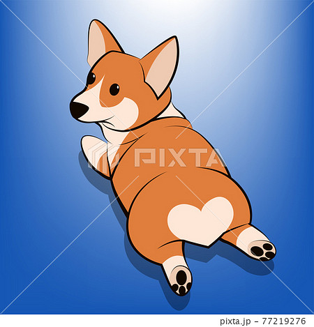 Cute Cartoon Vector Illustration of a corgi dog 77219276