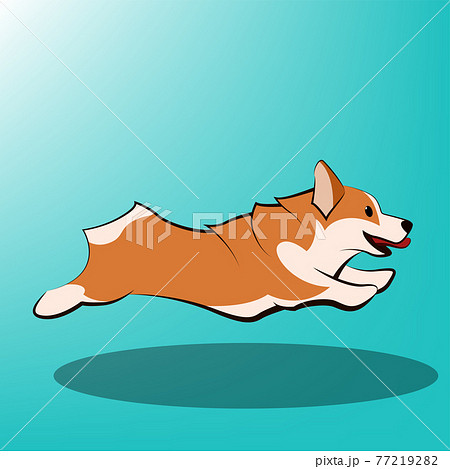 Cute Cartoon Vector Illustration of a corgi dog Cute Cartoon Vector Illustration of a corgi dog 77219282