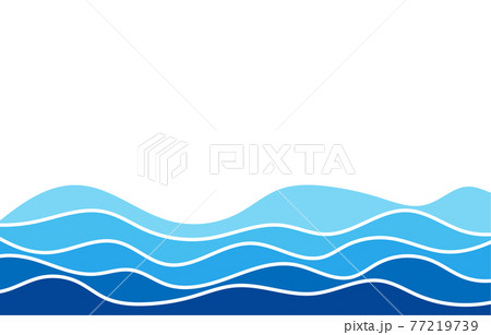 Blue water wave line deep sea pattern background banner vector. 77219739