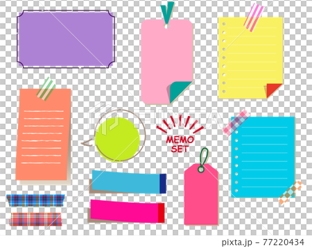 メモと付箋のフレームセット 77220434