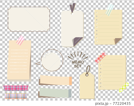 Note and sticky note frameset - Stock Illustration [77220435] - PIXTA
