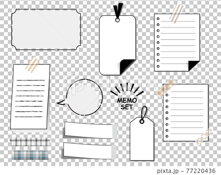 Note and sticky note frameset - Stock Illustration [77220436] - PIXTA