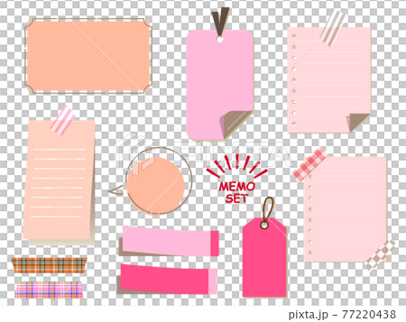 Note and sticky note frameset - Stock Illustration [77220438] - PIXTA