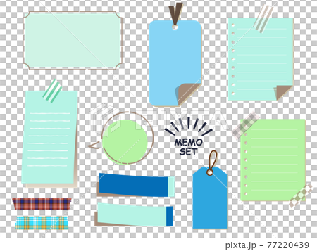 Note and sticky note frameset - Stock Illustration [77220439] - PIXTA