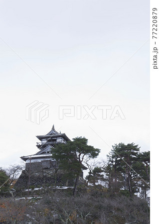 福井県坂井市冬の丸岡城 福井県坂井市冬の丸岡城 77220879