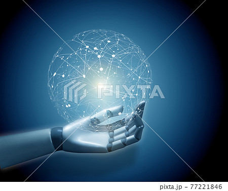 ロボットCGハンドイメージ 77221846