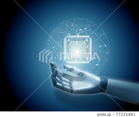 ロボットCGハンドイメージ ロボットCGハンドイメージ 77221861