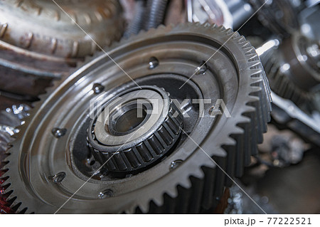 Car automatic transmission parts at shallow depth of field 77222521