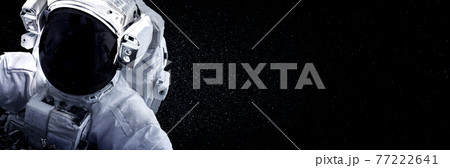 Astronaut spaceman do spacewalk while working for space station 77222641
