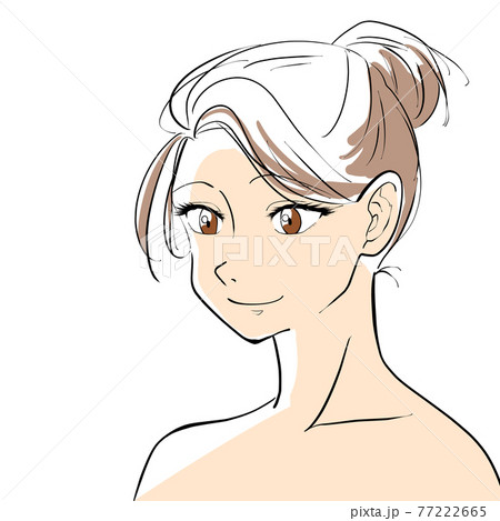 肌がきれいになった女性 肌がきれいになった女性 77222665