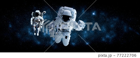 Astronaut spaceman do spacewalk while working for space station Astronaut spaceman do spacewalk while working for space station 77222706