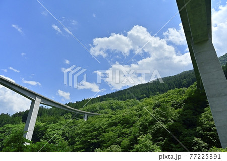 奥秩父滝沢ダムを迂回する雷電廿六木橋 奥秩父滝沢ダムを迂回する雷電廿六木橋 77225391