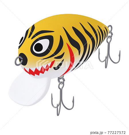 寅年の年賀状素材 ルアー クランクベイト 1 トラ模様 1 のイラスト素材