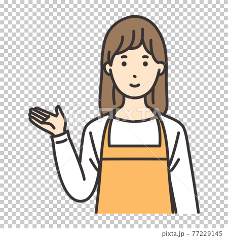 Housewife woman pose guidance Housewife woman pose guidance 77229145