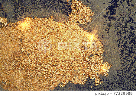 Bright gold and dark blue pattern with texture of geode and sparkles Bright gold and dark blue pattern with texture of geode and sparkles 77229989