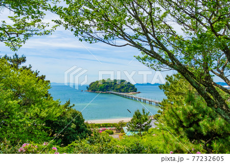 竹島、蒲郡クラシックホテルからの眺望〈愛知県蒲郡市〉 竹島、蒲郡クラシックホテルからの眺望〈愛知県蒲郡市〉 77232605