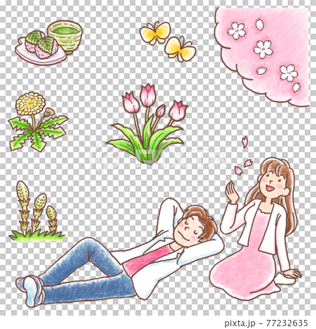 四月形象插畫_蠟筆風格 77232635