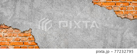 Empty space plaster with brick wall grunge texture background. Empty space plaster with brick wall grunge texture background. 77232795