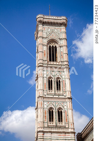 Florence Cathedral Belltower exterior Florence Tuscany Italy Florence Cathedral Belltower exterior Florence Tuscany Italy 77234423