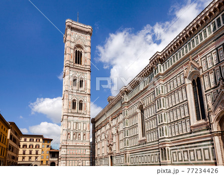Florence Cathedral Bell tower Piazza del Duomo Florence Tuscany Italy 77234426