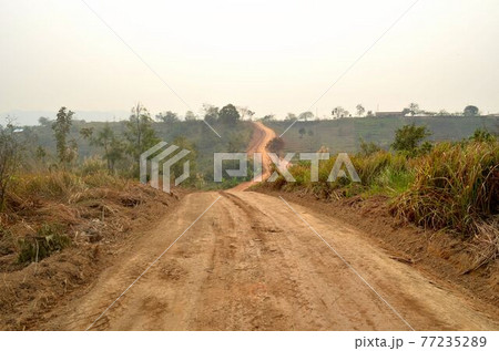 Winding mountain road.  77235289