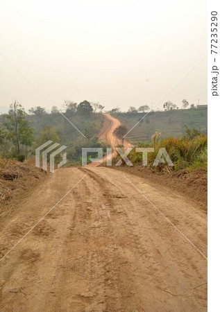 Winding mountain road.  77235290