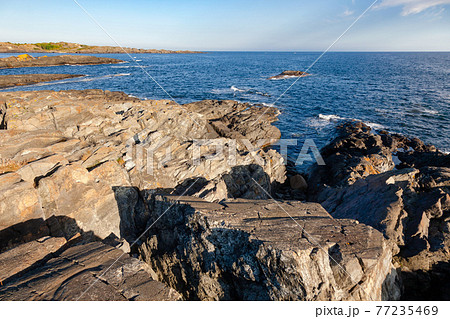 Cliffs at Molen UNESCO Global Geopark Larvik Vestfold Norway Scandinavia 77235469