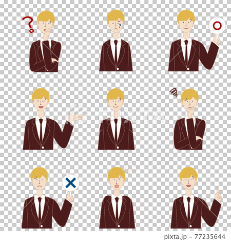 欧米人男性　ビジネスマン　表情 77235644