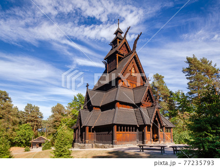 Gol Stave Church Folks museum Bygdoy peninsula Oslo Norway Scandanavia 77235793