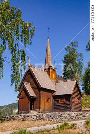 Garmo stave church Maihaugen Folks museum Lillehammer Oppland Norway Scandinavia 77235838