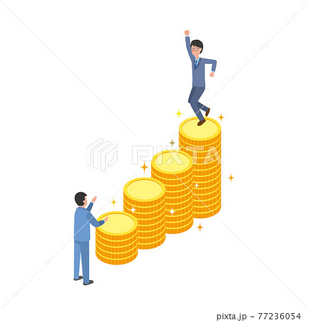 お金が貯まって喜ぶ男性 77236054