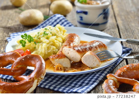 Bavarian beer garden meal Bavarian beer garden meal 77238247