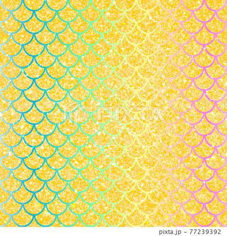 Mermaid scales. Fish squama. Rainbow colors. Vector illustration. 77239392